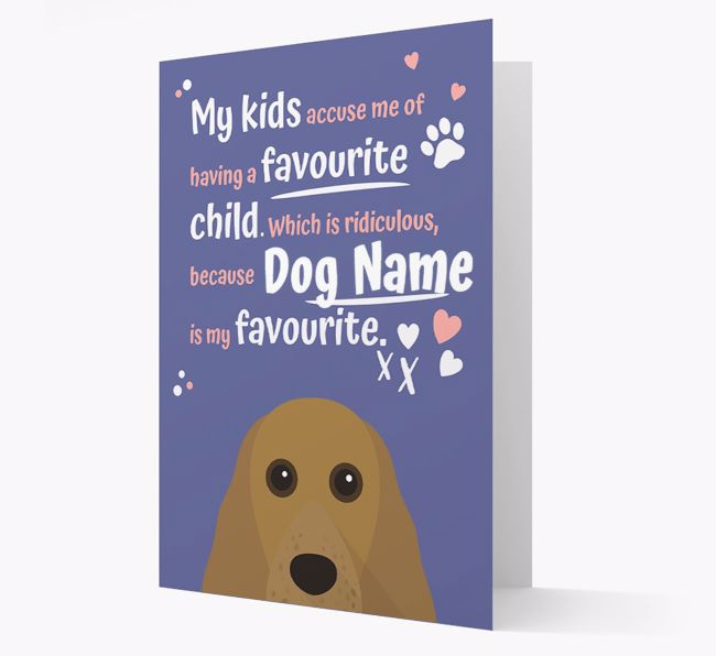 'Favourite Child' - Personalised {breedFullName} Card 